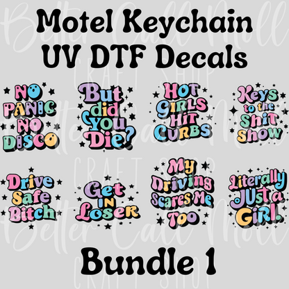 Motel Keychain UV DTF Decal Bundle 1