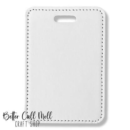 Luggage Tag Faux Leather Sublimation Blank