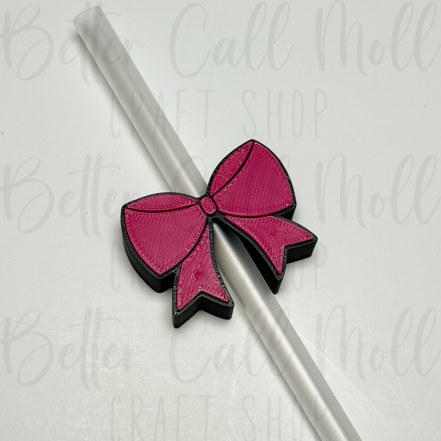 Bow 3D Straw Topper