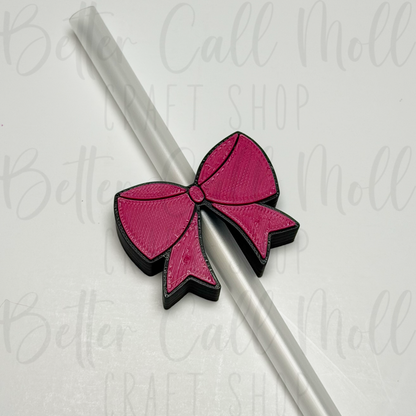 Bow 3D Straw Topper