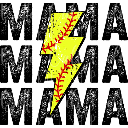 D153 - Softball Mama UV DTF Decal