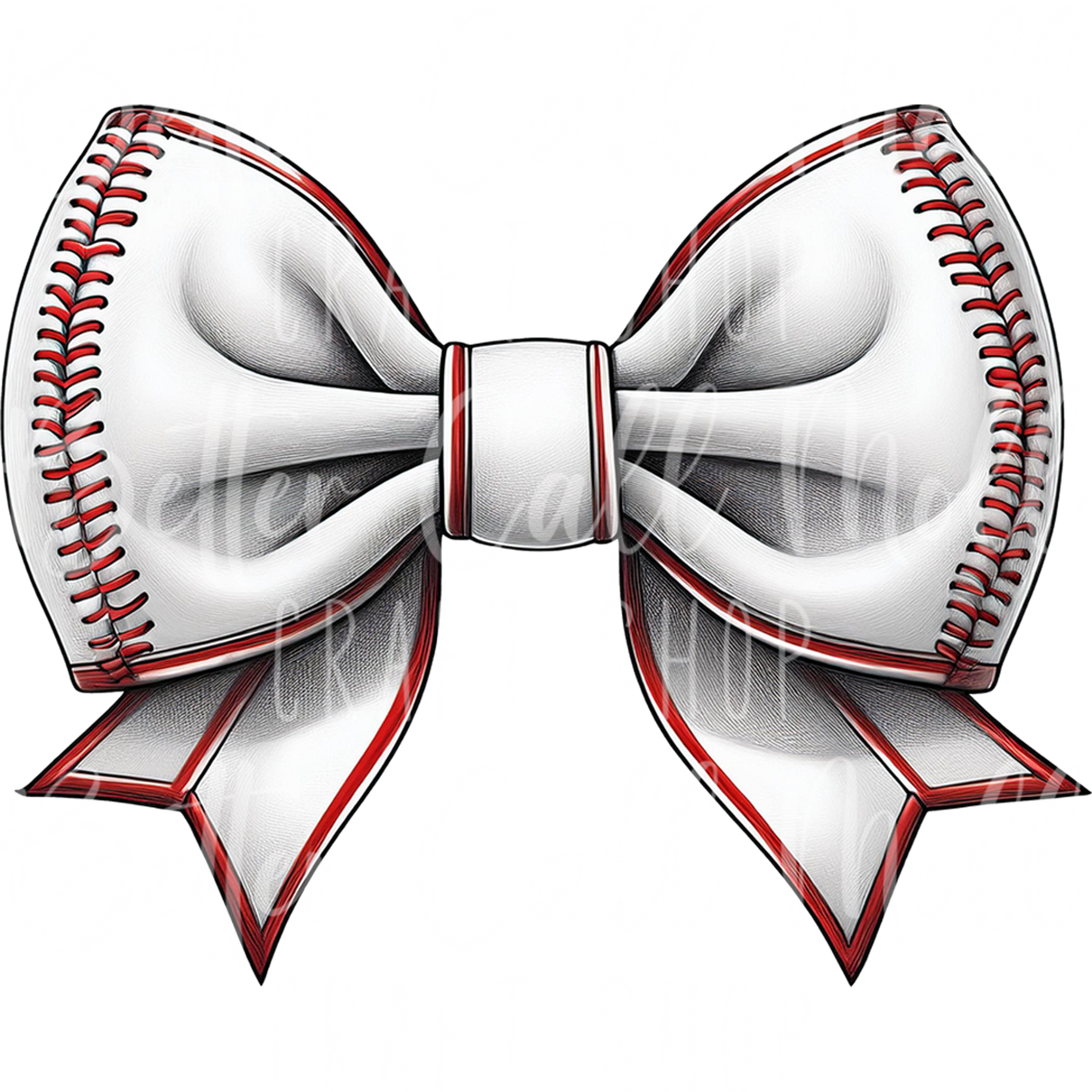 D164 - Baseball Bow UV DTF Decal