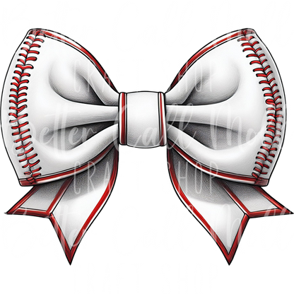 D164 - Baseball Bow UV DTF Decal