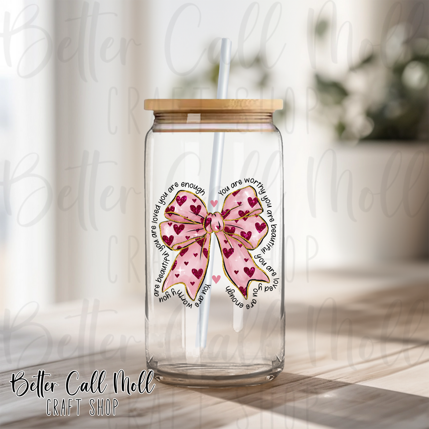 You are Worthy Bow UV DTF Decal