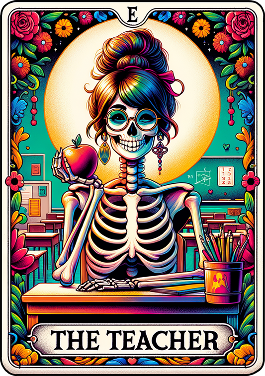 The Teacher Tarot UV DTF Decal