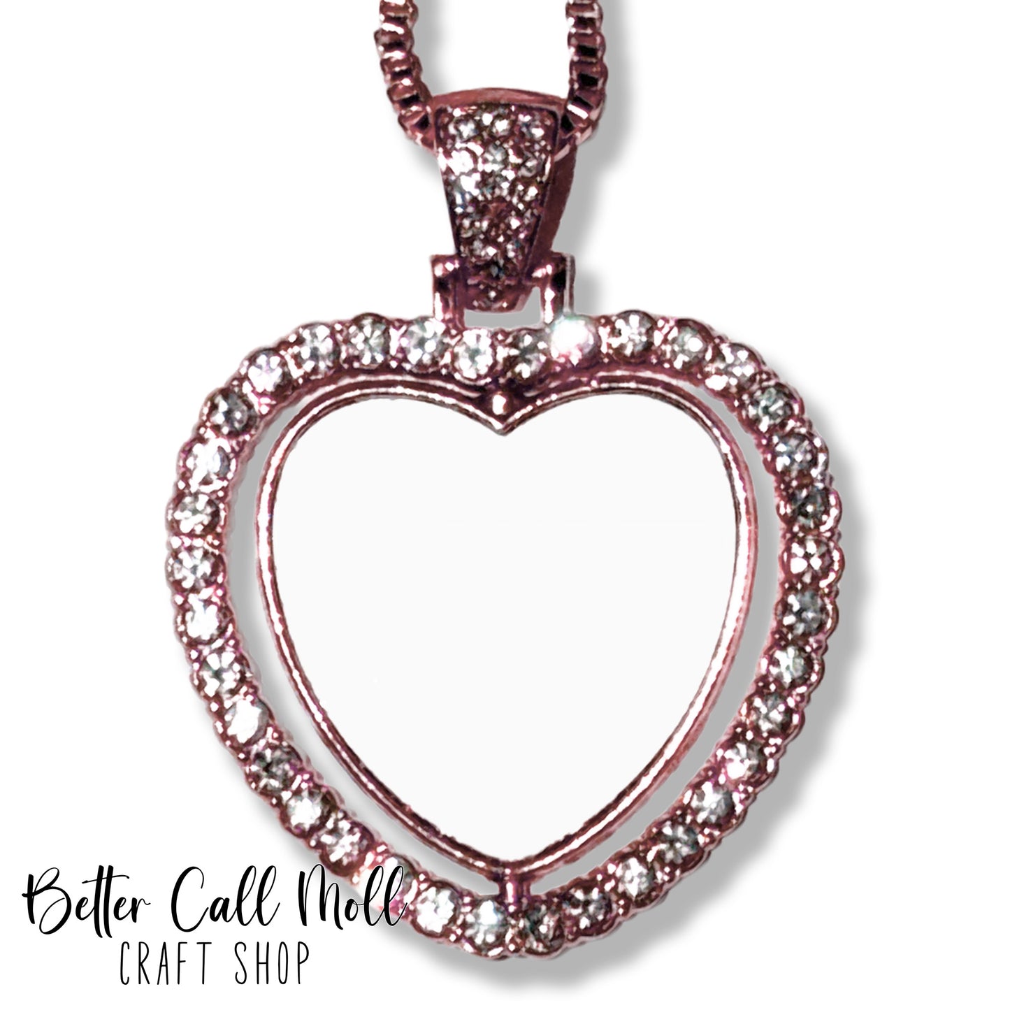 Rotating Heart Necklace Sublimation Blank