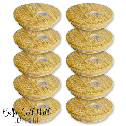 *SALE* 10 Pack Bamboo Lids for 16oz Tumblers