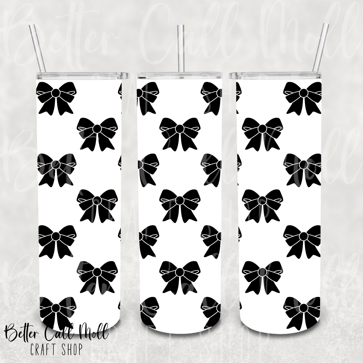 Bows 1 UV DTF 20/30oz Skinny Tumbler Wrap