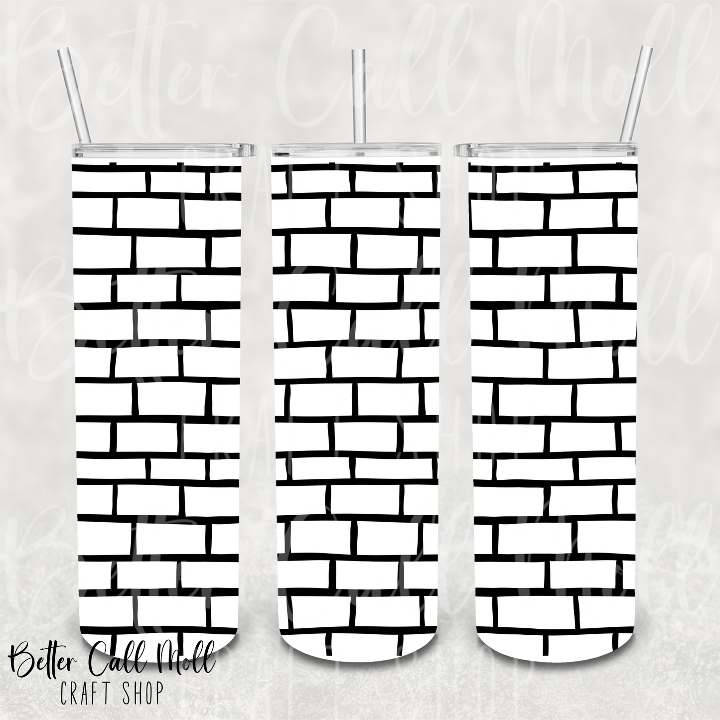 Bricks UV DTF 20/30oz Skinny Tumbler Wrap