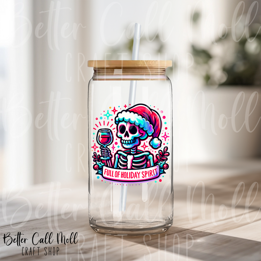 Full of Holiday Spirit UV DTF Decal