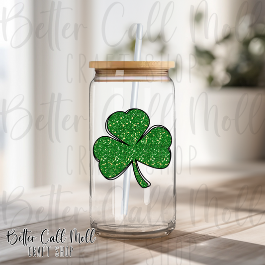 Sparkle Shamrock UV DTF Decal