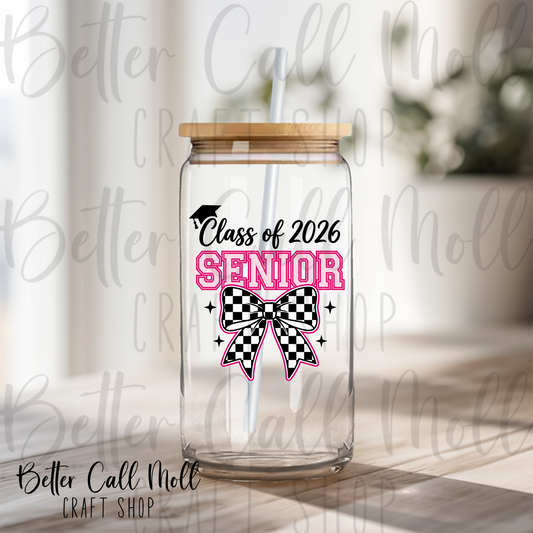 Class of 2026 Senior Bow UV DTF Decal