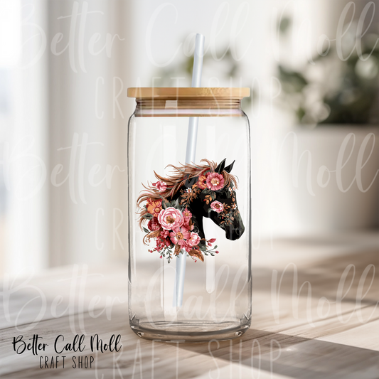 Floral Horse UV DTF Decal