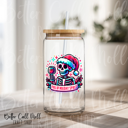 Full of Holiday Spirit UV DTF Decal