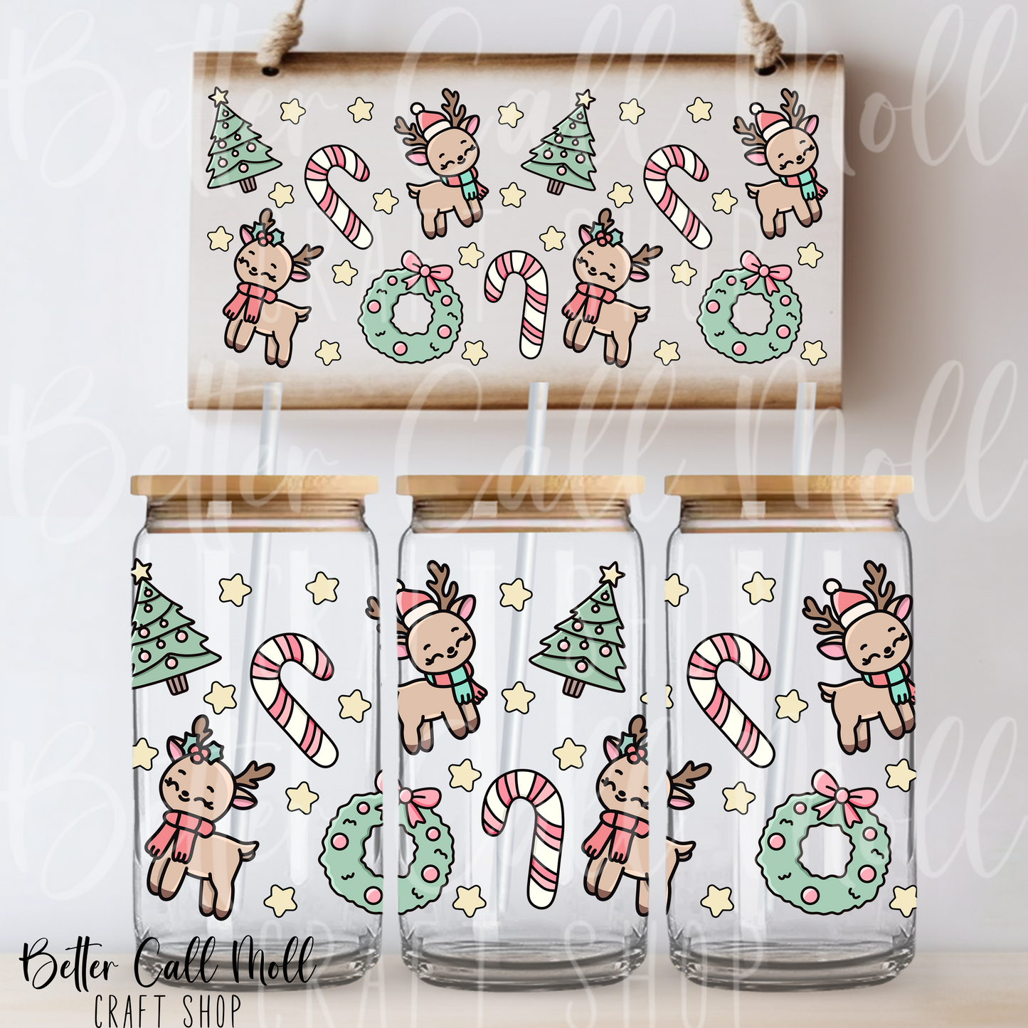 Christmas Elements 2 UV DTF 16oz Tumbler Wrap