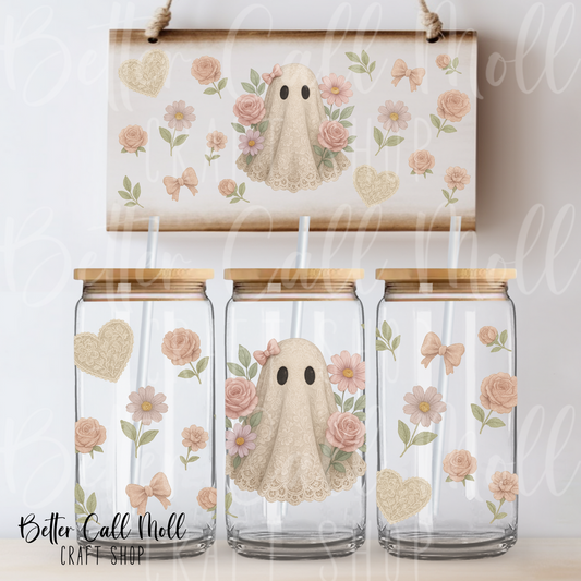 Lace Ghost 2 UV DTF 16oz Tumbler Wrap