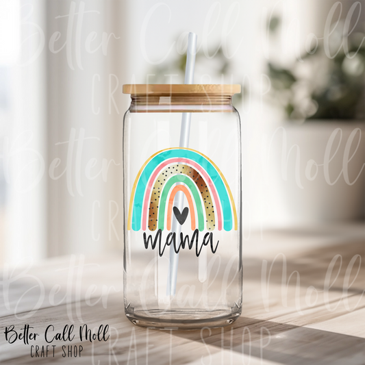 Mama Rainbow UV DTF Decal