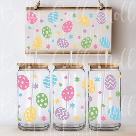 W115 - Easter Eggs UV DTF 16oz Tumbler Wrap