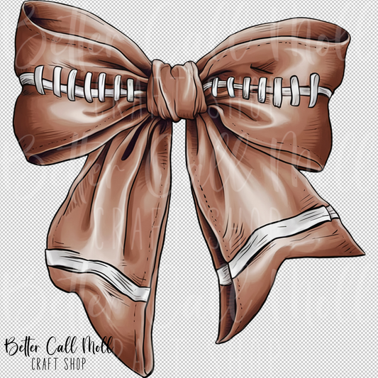 Football Bow UV DTF Decal