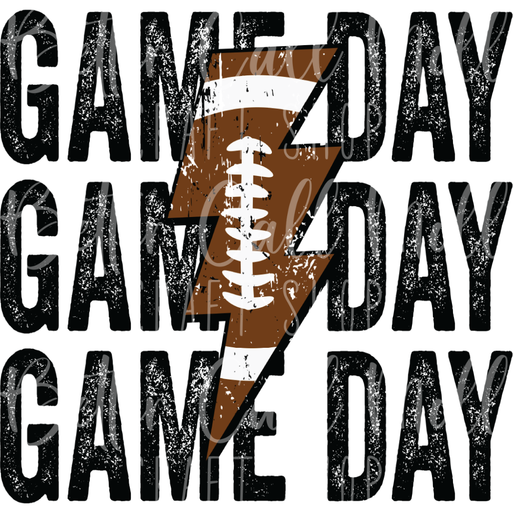 D124 - Game Day Football UV DTF Decal