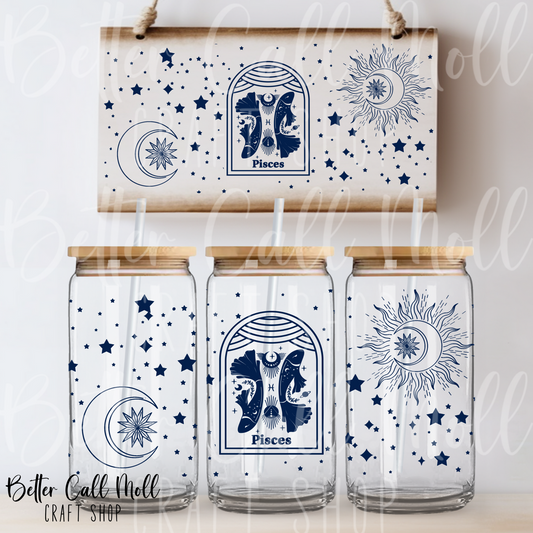 Pisces UV DTF 16oz Tumbler Wrap