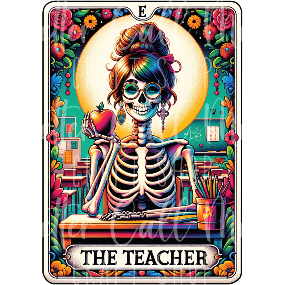 The Teacher Tarot Card UV DTF Decal