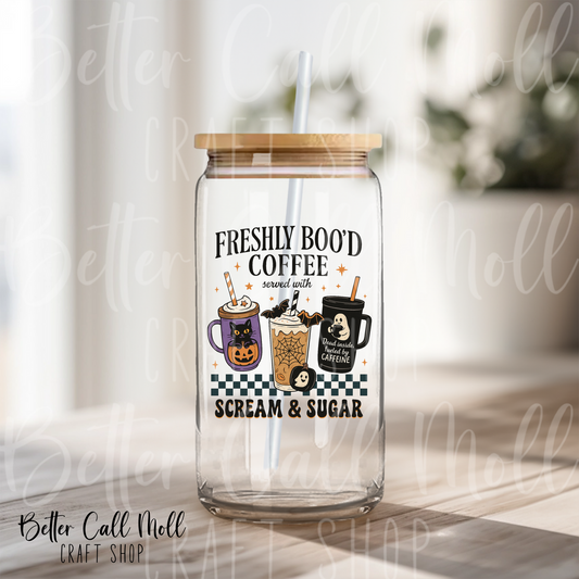 Freshly Boo'd Coffee UV DTF Decal