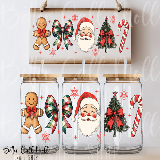 Christmas Elements 3 UV DTF 16oz Tumbler Wrap