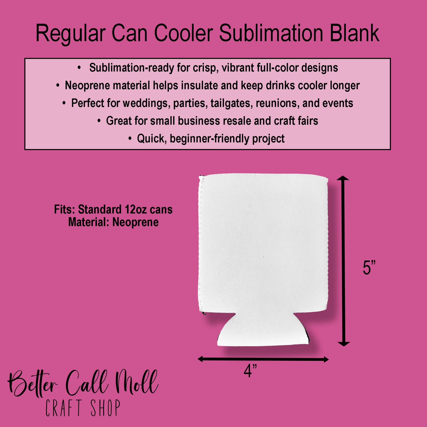 Regular Can Cooler Neoprene Sublimation Blank