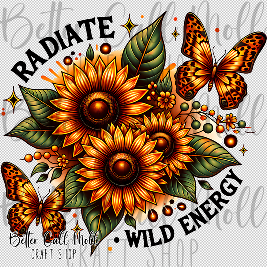 Radiate Wild Energy UV DTF Decal