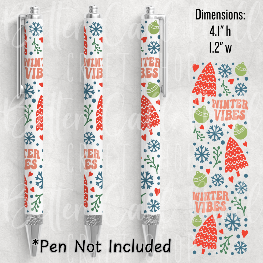 Winter Vibes UV DTF Pen Wrap