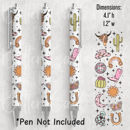 Western Charm UV DTF Pen Wrap