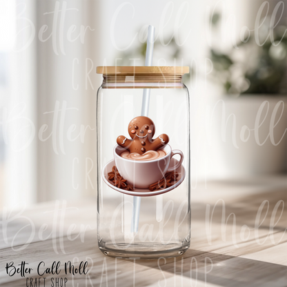 Gingerbread Hot Cocoa UV DTF Decal