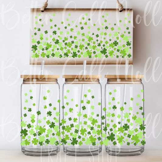 W112 - Shamrock Ombre UV DTF 16oz Tumbler Wrap