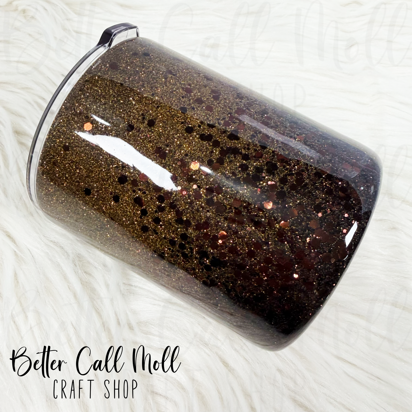 12oz Old Fashioned Hot Cocoa Glitter Insulated Stainless Steel Coated Mug