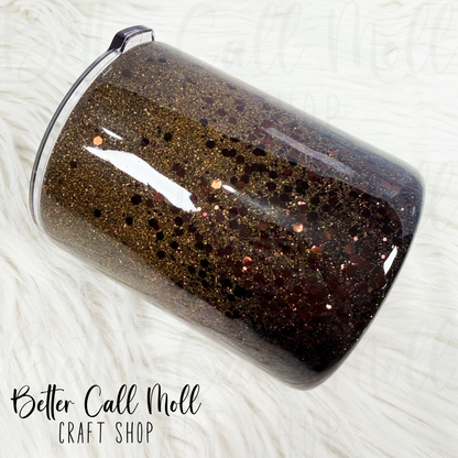 12oz Old Fashioned Hot Cocoa Glitter Insulated Stainless Steel Coated Mug