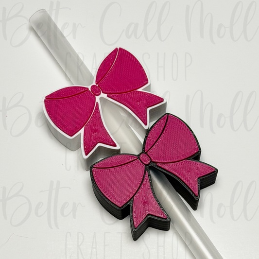 Bow 3D Straw Topper