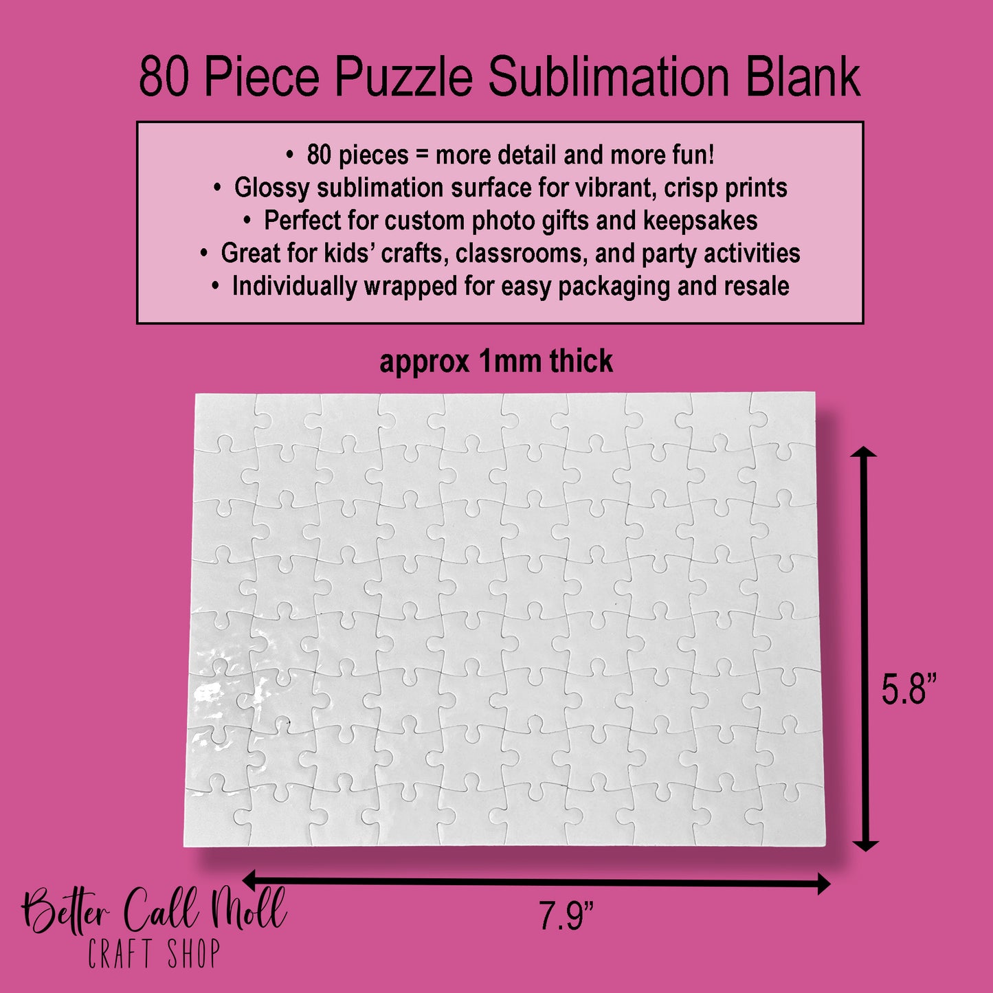 80-Piece Puzzle Sublimation Blank