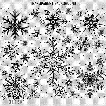 Snowflakes UV DTF 20oz Skinny Tumbler Wrap