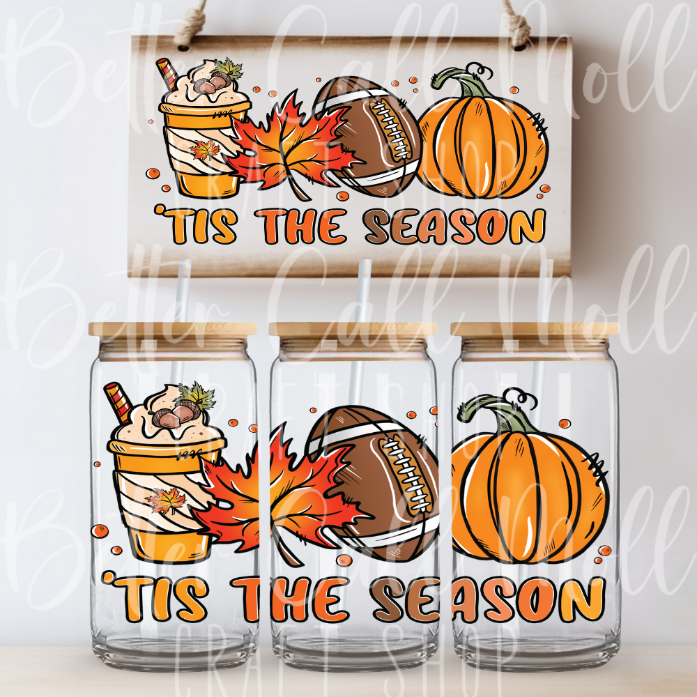 *CLEARANCE* W101 - Tis the Season UV DTF 16oz Tumbler Wrap