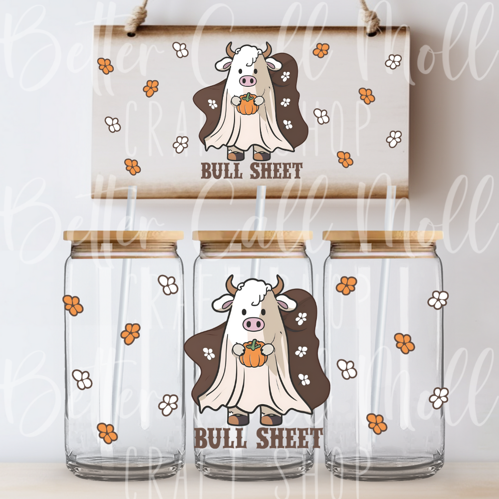 *CLEARANCE* Bull Sheet UV DTF 16oz Tumbler Wrap