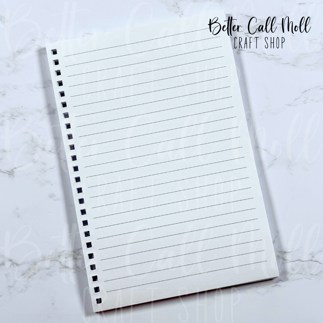 A5 Spiral Notebook REFILL Paper – Better Call Moll Craft Shop
