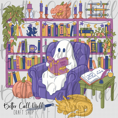 Fantasy Book Ghost UV DTF Decal