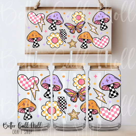 Retro Vibes UV DTF 16oz Tumbler Wrap