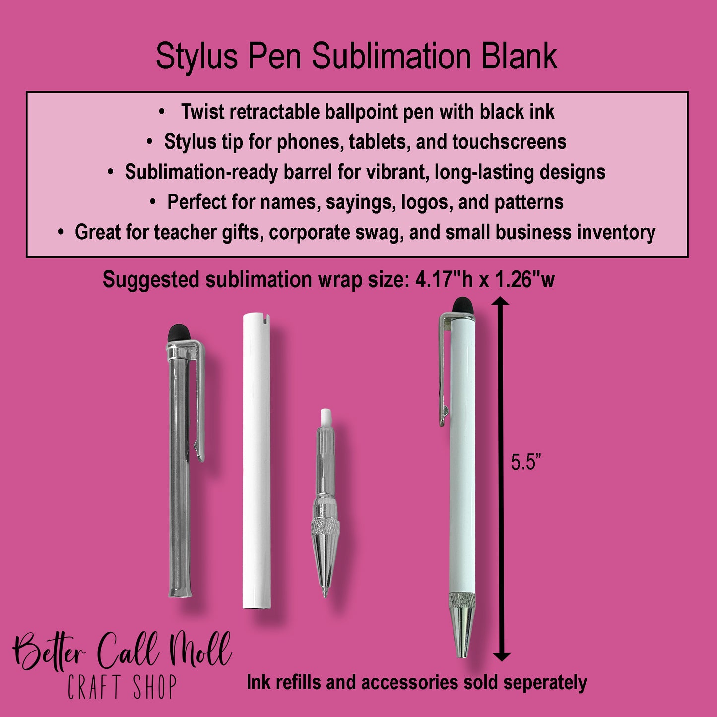 Stylus Ink Pen Sublimation Blank