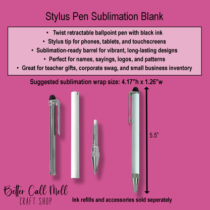 Stylus Ink Pen Sublimation Blank