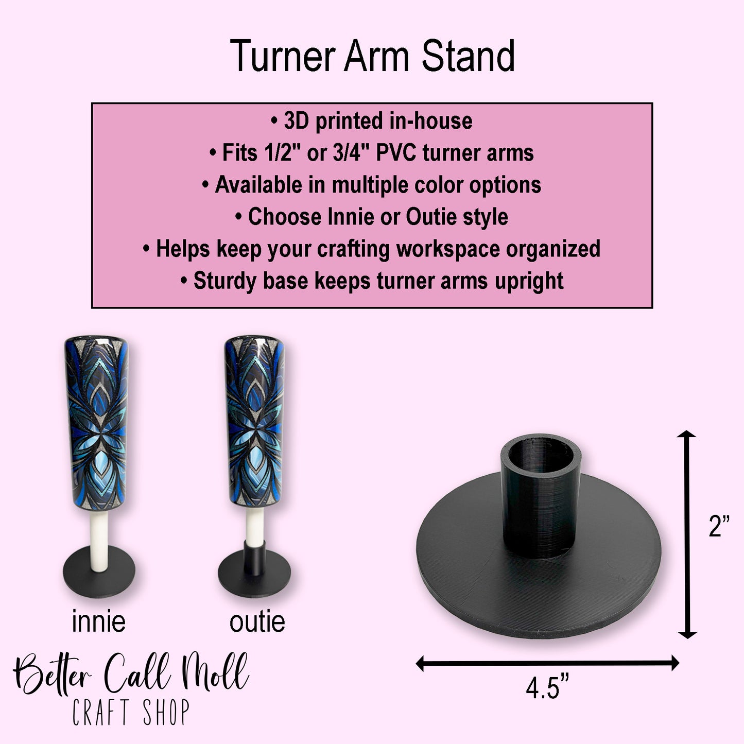 Turner Arm Stand for 3/4" or 1/2" PVC