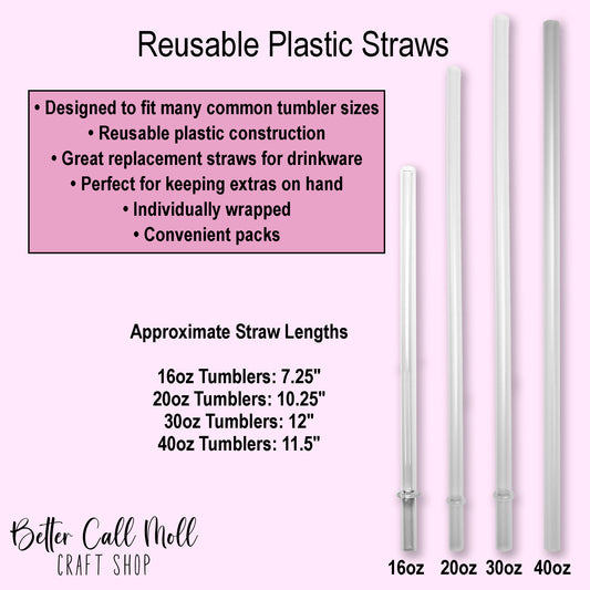 Reusable Plastic Straws