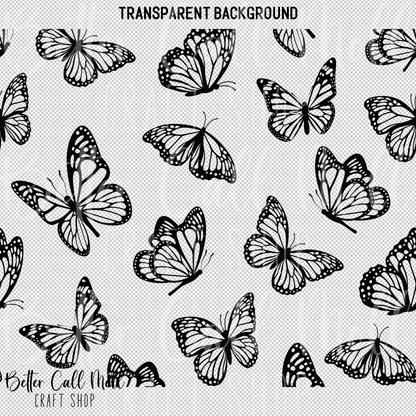 Butterflies 1 UV DTF 20oz Skinny Tumbler Wrap