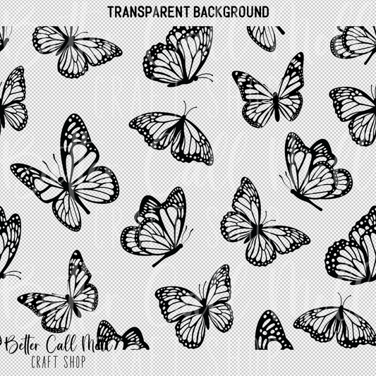 Butterflies 1 UV DTF 20oz Skinny Tumbler Wrap